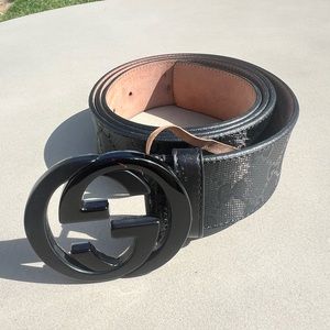 Gucci Mens monogram belt, imprime